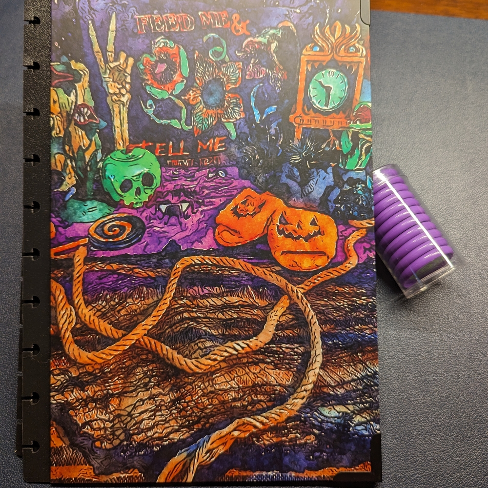 Daily Grind Halloween Planner Cover With Discs